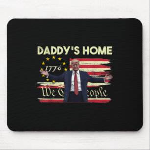 Amerikaanse vlag Trump Daddys Home Wij de mensen 4 Muismat