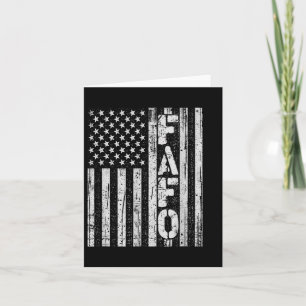  Amerikaanse vlag Trump Fafo Patriottische Retro Kaart