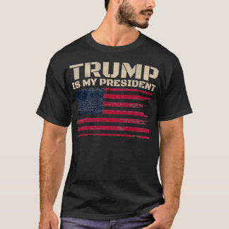 Amerikaanse vlag Trump is mijn presi T-shirt