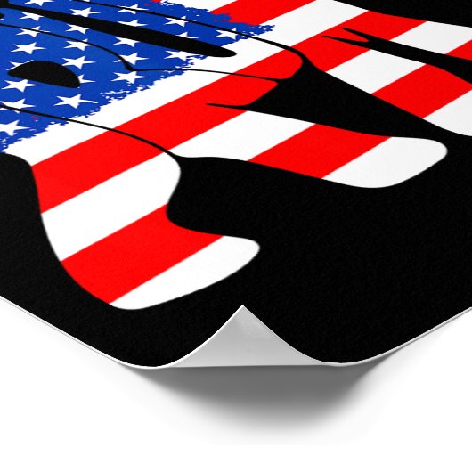 Amerikaanse vlag Trump Poster (Hoek)