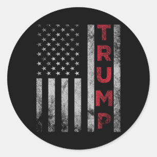 Amerikaanse vlag Trump Ronde Sticker