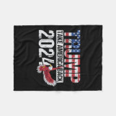 Amerikaanse vlag Trump voor President Trump Fleece Deken (Voorkant (Horizontaal))