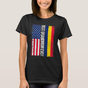 Amerikaanse vlag Tsjaad vlag Beste grootmoeder ooi T-shirt