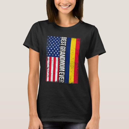 Amerikaanse vlag Tsjaad vlag Beste grootmoeder ooi T-shirt (Voorkant)