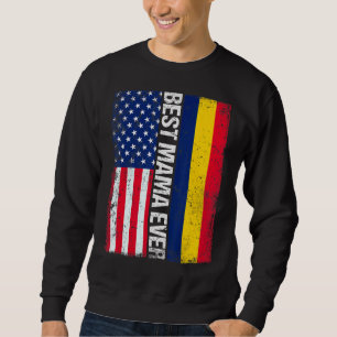 Amerikaanse vlag Tsjaad vlag Beste mama ooit famil Trui