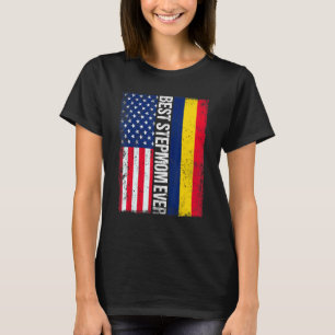 Amerikaanse vlag Tsjaad vlag Beste Stepmamma famil T-shirt