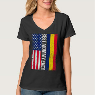 Amerikaanse vlag Tsjhad vlag Beste mama ooit famil T-shirt