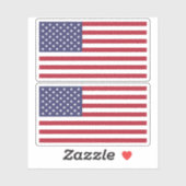 Amerikaanse vlag - twee sticker (Vel)