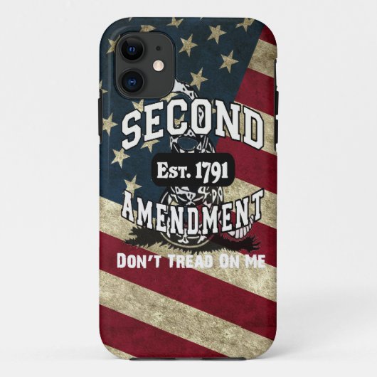 Amerikaanse vlag Tweede amendement niet over mij l Case-Mate iPhone Case (Achterkant)
