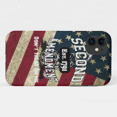Amerikaanse vlag Tweede amendement niet over mij l Case-Mate iPhone Case (Achterkant (horizontaal))