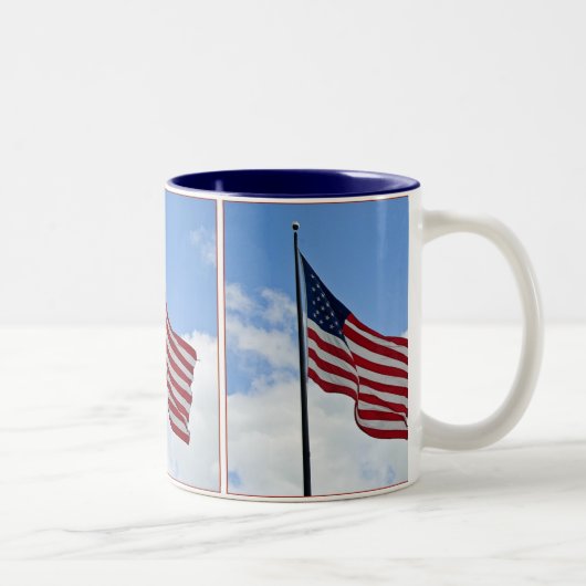 Amerikaanse vlag tweekleurige koffiemok (Rechts)