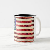 Amerikaanse vlag Tweekleurige Koffiemok (Voorkant rechts)