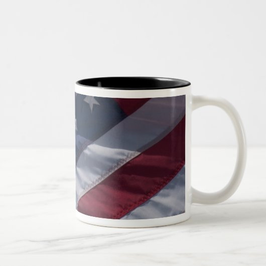 Amerikaanse vlag. tweekleurige koffiemok (Rechts)