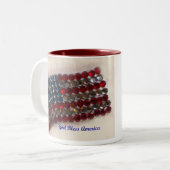 Amerikaanse vlag tweekleurige koffiemok (Voorkant links)