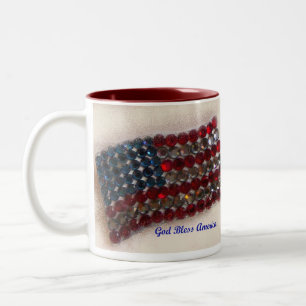 Amerikaanse vlag tweekleurige koffiemok