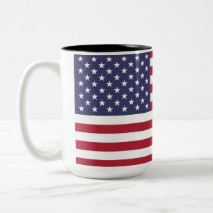 Amerikaanse vlag tweekleurige koffiemok