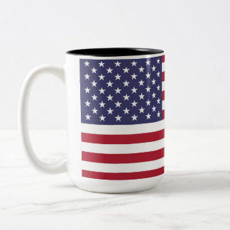 Amerikaanse vlag tweekleurige koffiemok