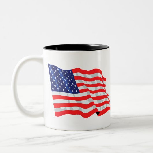 Amerikaanse vlag tweekleurige koffiemok (Links)