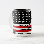  Amerikaanse vlag Tweekleurige Koffiemok (Voorkant links)