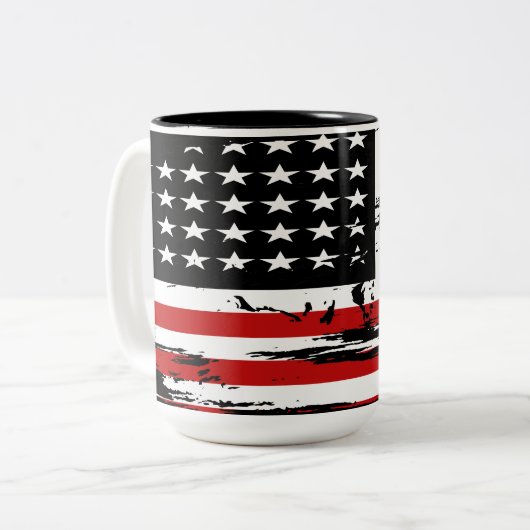  Amerikaanse vlag Tweekleurige Koffiemok (Voorkant links)