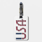 Amerikaanse vlag Typografie Bagagelabel (Achterkant verticaal)