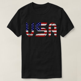 Amerikaanse vlag typografie t-shirt