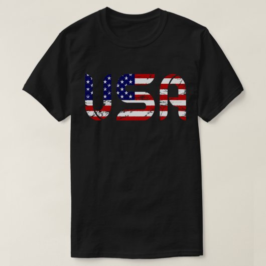 Amerikaanse vlag typografie t-shirt (Design voorkant)