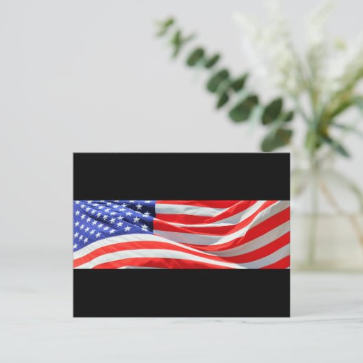 Amerikaanse vlag, u kunt tekst toevoegen en foto's briefkaart (Staand voorkant)