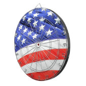 Amerikaanse vlag, u kunt tekst toevoegen en foto's dartbord (Voorkant Rechts)