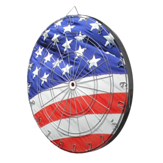 Amerikaanse vlag, u kunt tekst toevoegen en foto's dartbord (Voorkant Rechts)