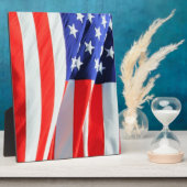 Amerikaanse vlag, u kunt tekst toevoegen en foto's fotoplaat (Zijkant)