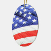 Amerikaanse vlag, u kunt tekst toevoegen en foto's keramisch ornament (Links)