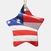 Amerikaanse vlag, u kunt tekst toevoegen en foto's keramisch ornament (Links)