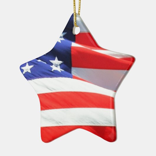 Amerikaanse vlag, u kunt tekst toevoegen en foto's keramisch ornament (Links)