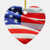 Amerikaanse vlag, u kunt tekst toevoegen en foto's keramisch ornament (Voorkant)