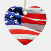 Amerikaanse vlag, u kunt tekst toevoegen en foto's keramisch ornament (Achterkant)