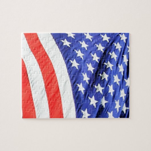 Amerikaanse vlag, u kunt tekst toevoegen en foto's legpuzzel (Horizontaal)