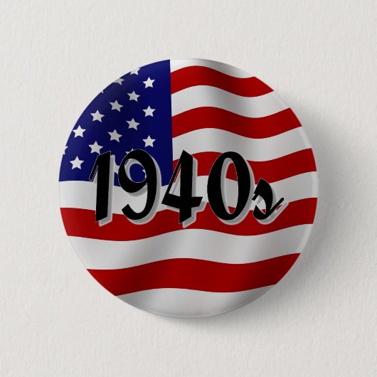 Amerikaanse vlag uit de jaren veertig ronde button 5,7 cm (Voorkant)