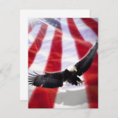 Amerikaanse vlag & uitnodiging voor adelaars (Voorkant / Achterkant)