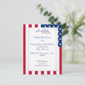 Amerikaanse vlag - Uitnodigingen van vierde juli (Staand voorkant)