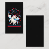 Amerikaanse vlag Unicorn Cute 4 juli Visitekaartje (Voorkant / Achterkant)