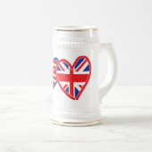 Amerikaanse vlag-/Unievlagerhart Bierpul (Voorkant rechts)