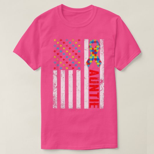 Amerikaanse vlag untie Autism Awareness F T-shirt (Design voorkant)