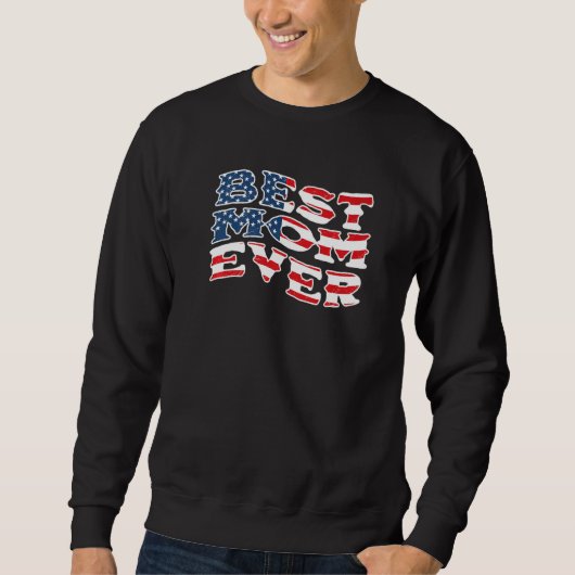 Amerikaanse vlag USA 4 juli Moederdag Beste MO Trui (Voorkant)