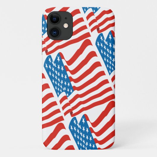 Amerikaanse Vlag USA 80s Retro Stijl Case-Mate iPhone Case (Achterkant)