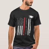 Amerikaanse vlag USA afstuderen senior T-shirt (Voorkant)