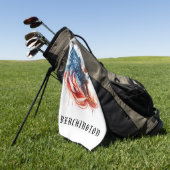 *~* Amerikaanse Vlag USA AP16 - Kale EAGLE Golf Ha Golfhanddoek (Groen)