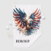 *~* Amerikaanse Vlag USA AP16 Kale EAGLE Golf Hand Golfhanddoek (Insitu)