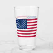 Amerikaanse vlag USA Glas (Achterkant)