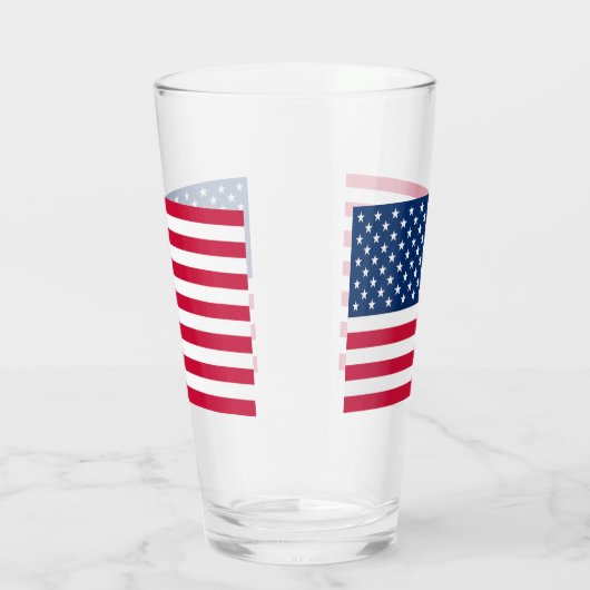 Amerikaanse vlag USA Glas (Rechts)